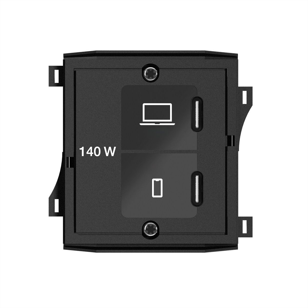 BACHMANN Custom Modul 1xUSB C/C 140W, SWISS T12 Bundle RAL9005