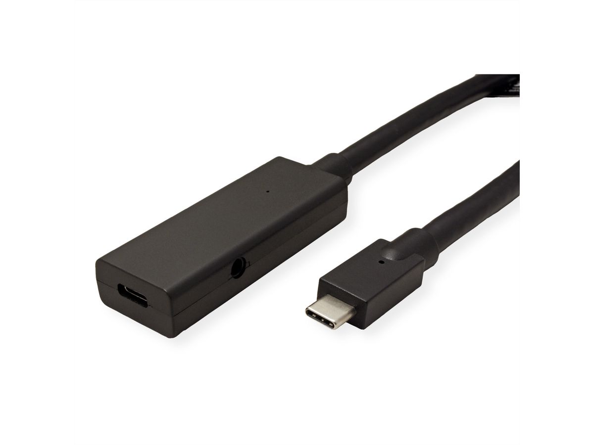 ROLINE USB 3.2 Gen 2 Repeater Kabel, C-C, M/F, 5 m