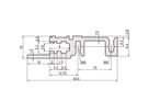 SCHROFF horizontale rail, voorzijde, type H-LD, zwaar, lange lip, voor IEEE toepassing, 63 PK