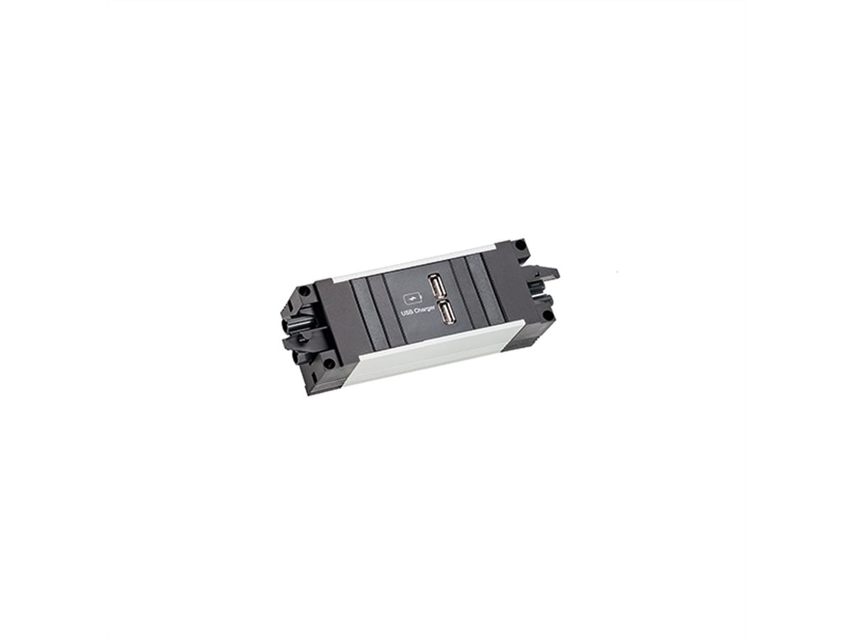 BACHMANN STEP ALU 1xUSB A/C 22W GST18
