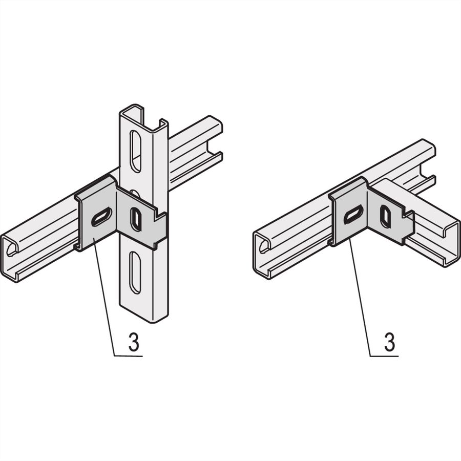 SCHROFF Eurorack C-Rail Combination Bracket