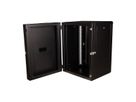 ROLINE 19-inch wandbehuizing Pro 16 U, 600x600 BxD tweedelig draaibaar zwart