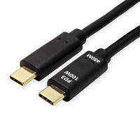 VALUE USB 2.0 Kabel, C-C, M/M, 100W, zwart, 1 m