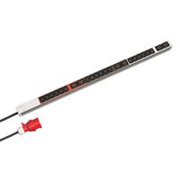 SCHROFF contactdoosstrip, IEC, 3-fase, 16 A, IEC 60309-stekker, 18 x IEC C13 / 6 x IEC C19