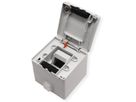METZ CONNECT IP44 surface-mounted module housing, hinged cover & lock, 2 port unequipped for Keystone, grey