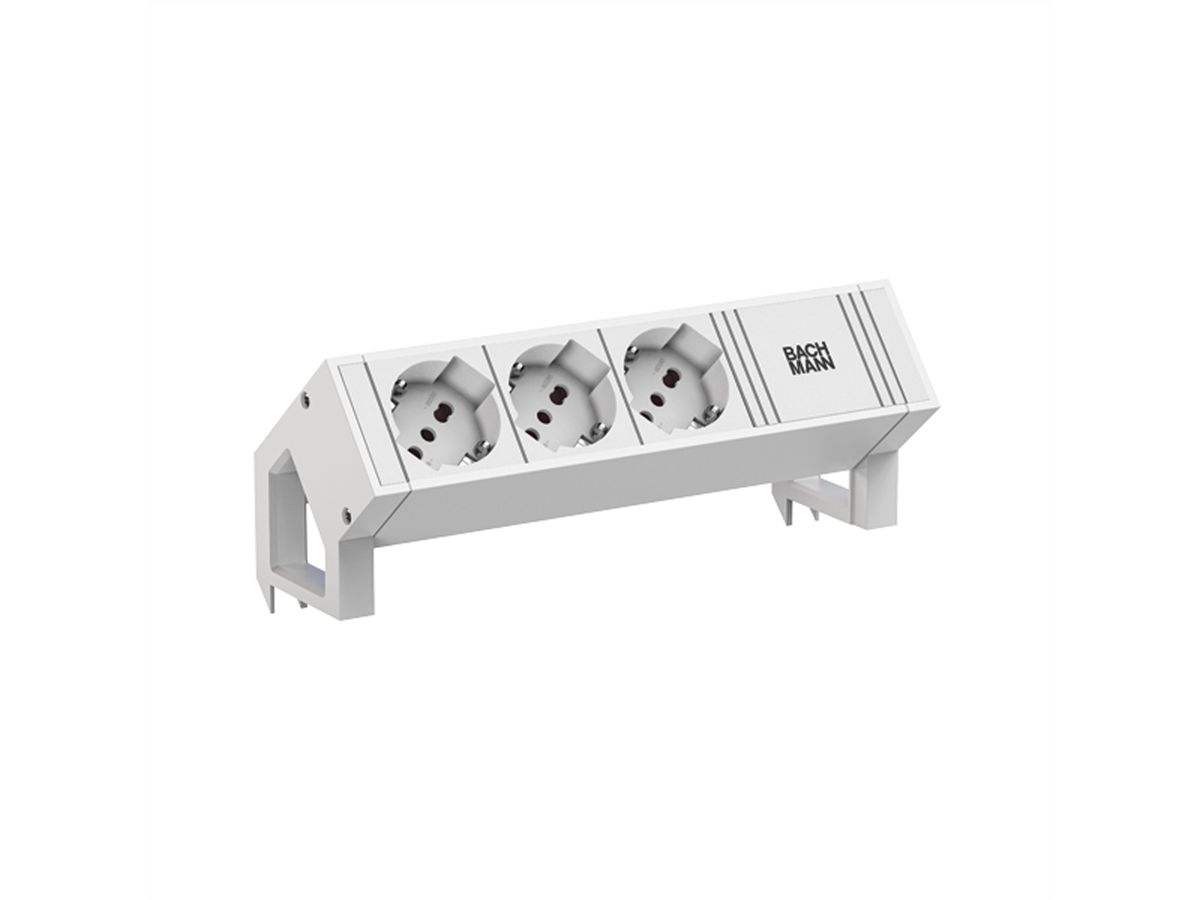 BACHMANN DESK2 white 3xP40 0.2m GST18 RAL9010