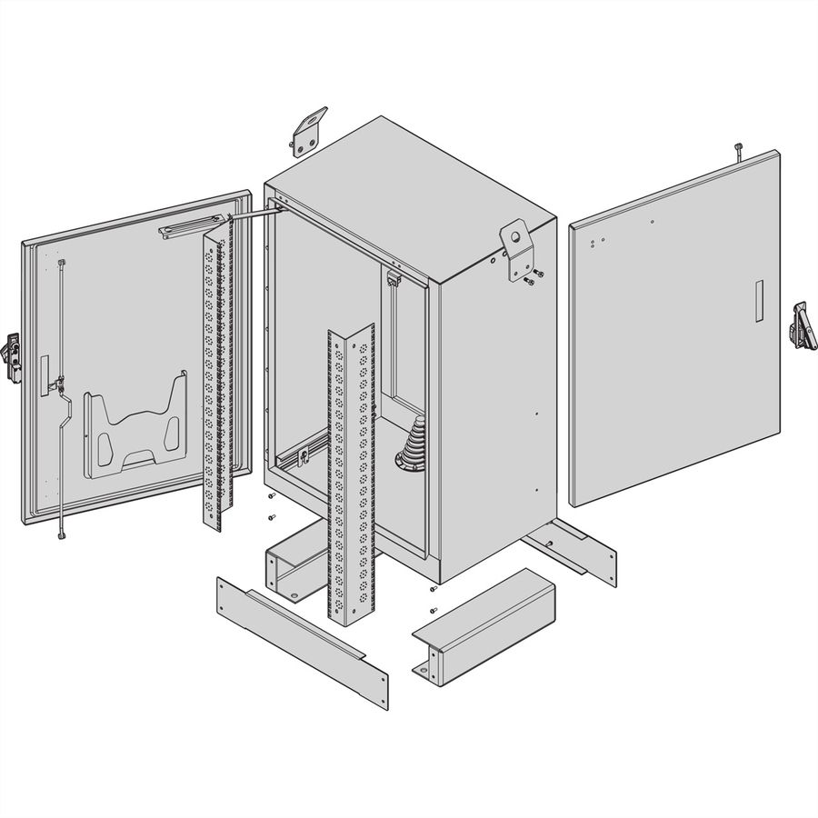 SCHROFF Outdoor Comline FTTX Cabinet With Dual Access, 1200H 800W 600D