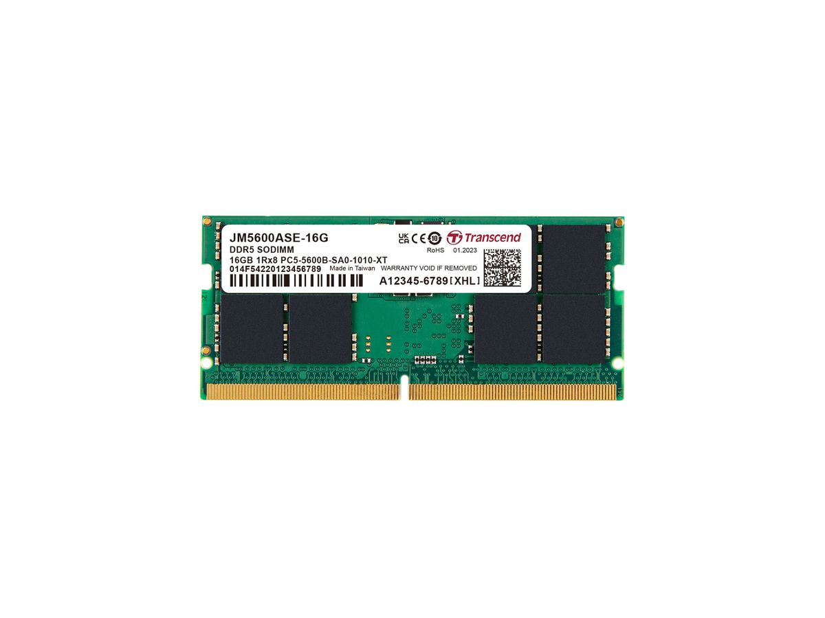 Transcend JetRam JM5600ASE-16G geheugenmodule 16 GB 1 x 16 GB DDR5 5600 MHz