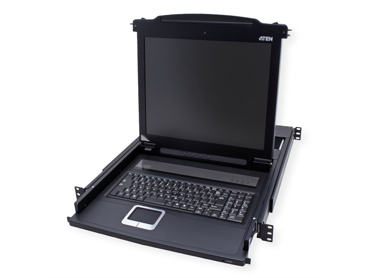 ATEN CL1000M KVM-Konsole, 43cm LCD, VGA, PS/2, US-Layout