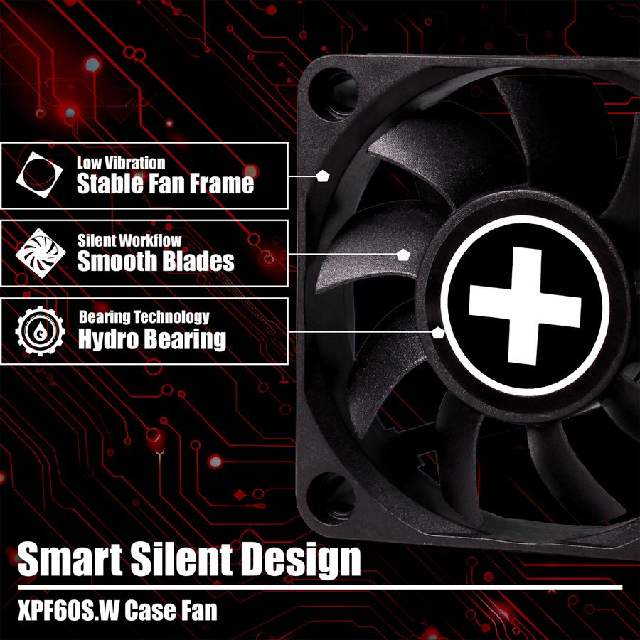 Xilence XPF60S.W 60mm case fan, 3PIN, White Box