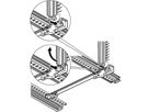 SCHROFF Guide Rail Standard Type, With DIN Connector Fixing, Plastic, 220 mm, 2 mm Groove Width, Red, 1 Pair