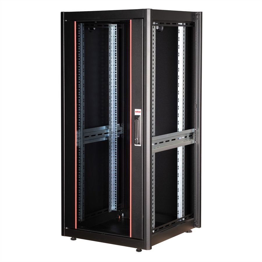 ROLINE 19-inch netwerkkast Basic 26 U, 600x800 BxD Glazen deur zwart