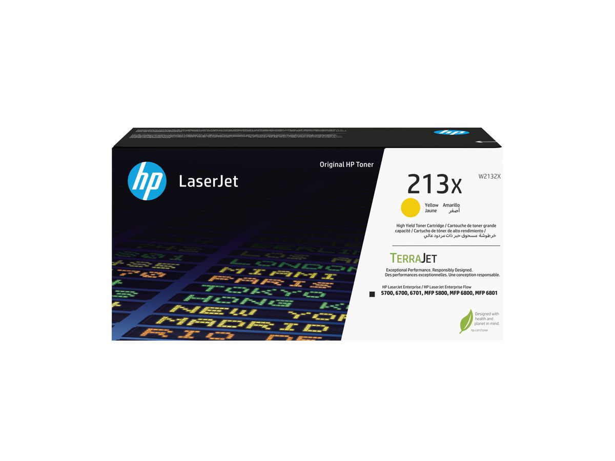 HP 213X originele high-capacity LaserJet-tonercartridge, geel