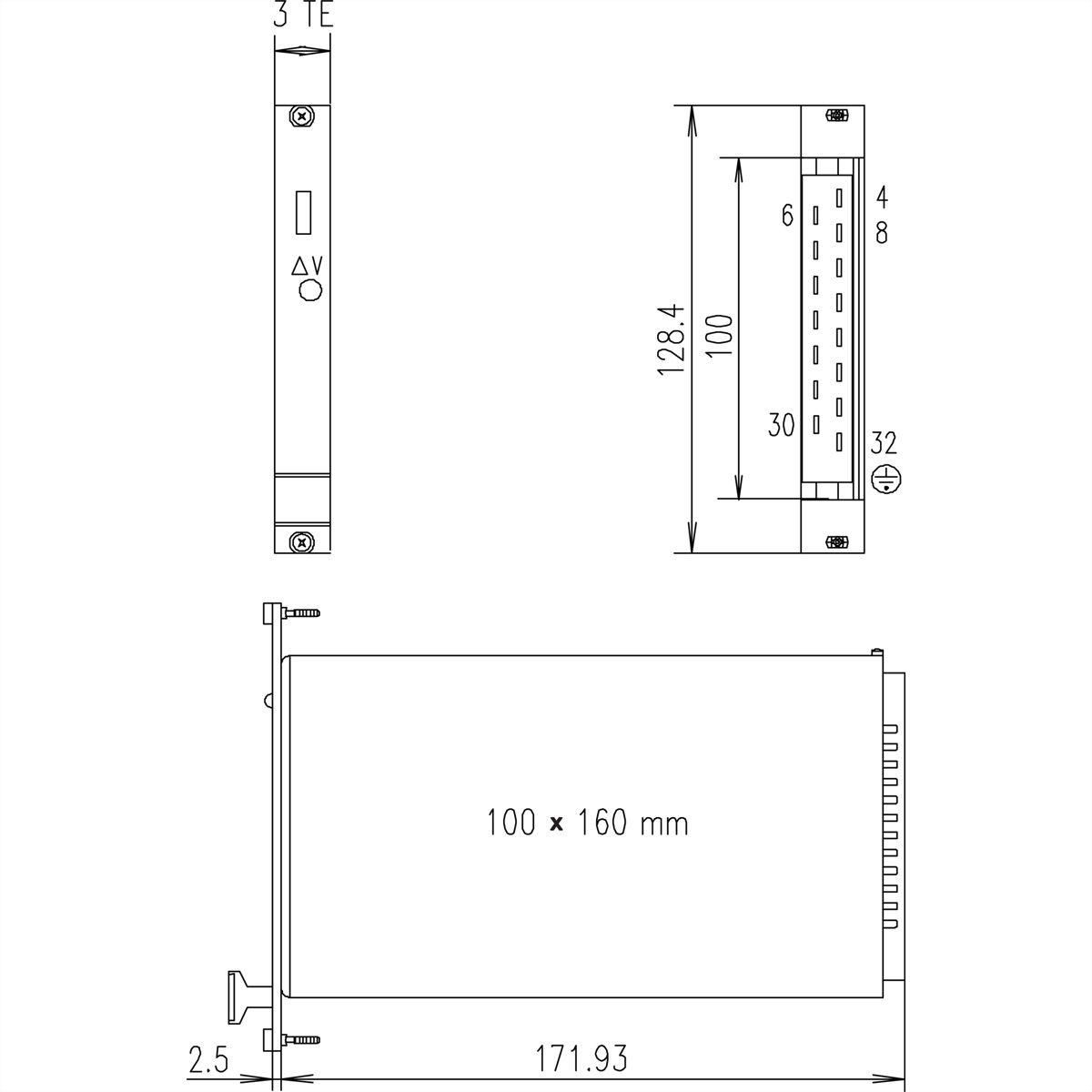 SCHROFF PSU 19" AC/DC Slimpower 42 W, Single, SLE 112