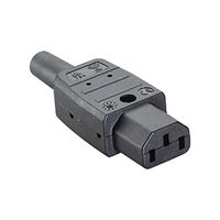 BACHMANN cold device coupling IEC320 C13 10A/250VAC, screw connection, black