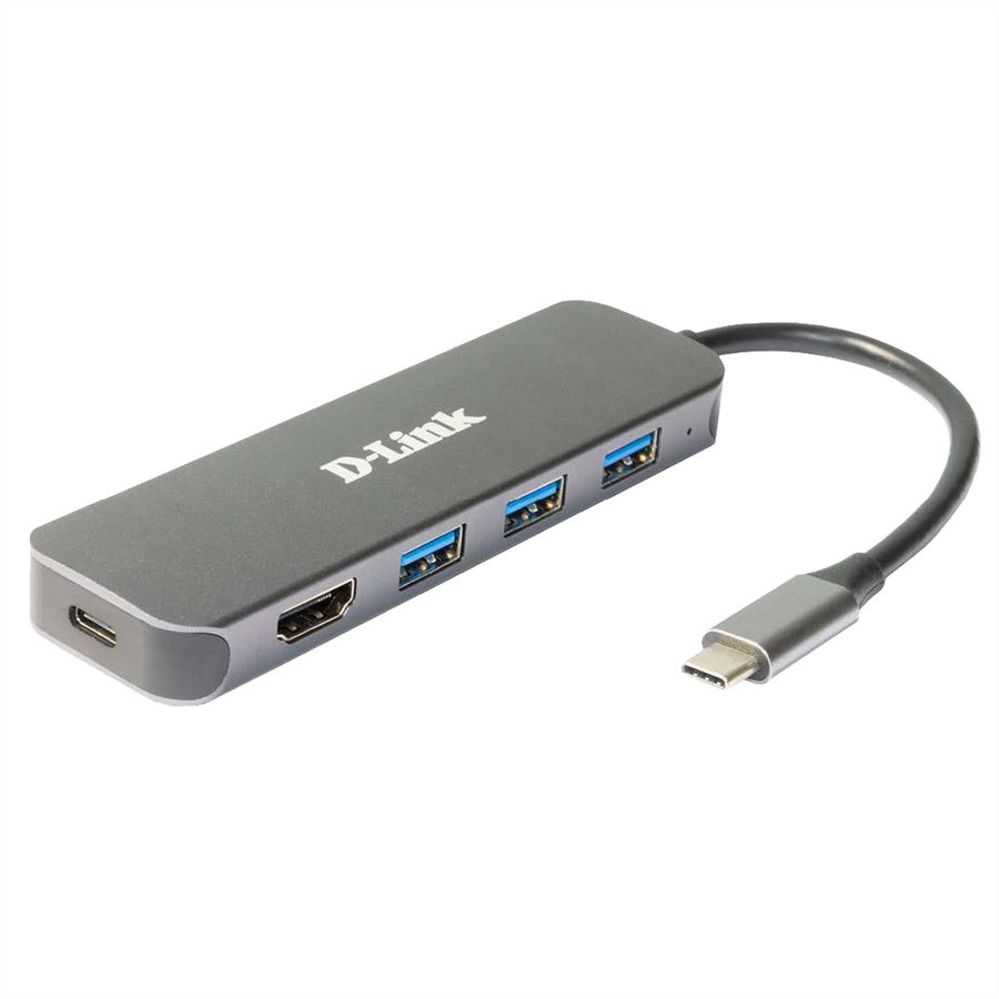 D-Link DUB-2333 5-in-1 USB-C hub met HDMI/voeding