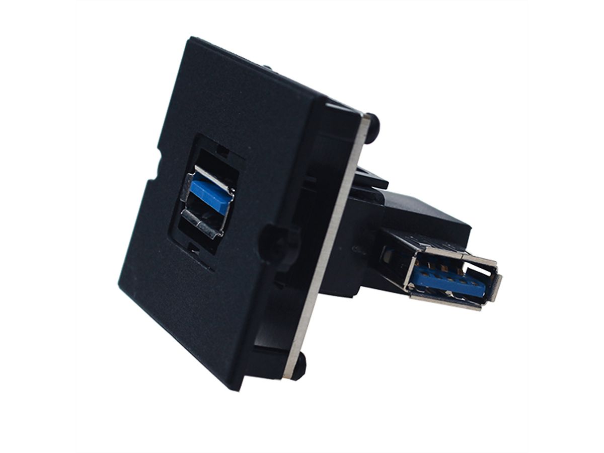 BACHMANN Frame 1xUSB 3.0, 90° uitgang zijkant