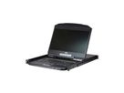 ATEN CL3116NX KVM-Switch, 18,5" TFT, VGA, PS/2-USB, 16 Port, DE-Layout