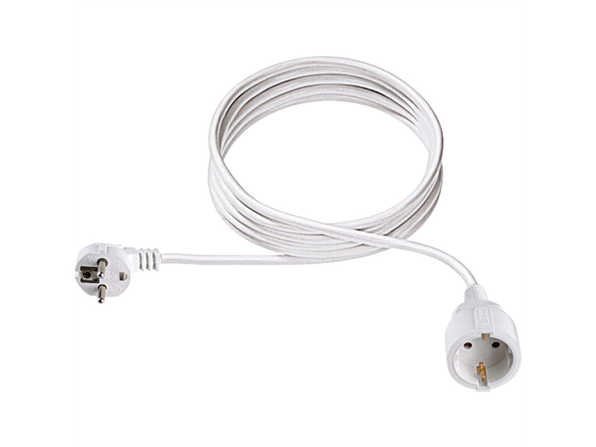 BACHMANN extension H05VV-F3G1.50mm² ws, 3.0m, 3-pole, white, 3 m