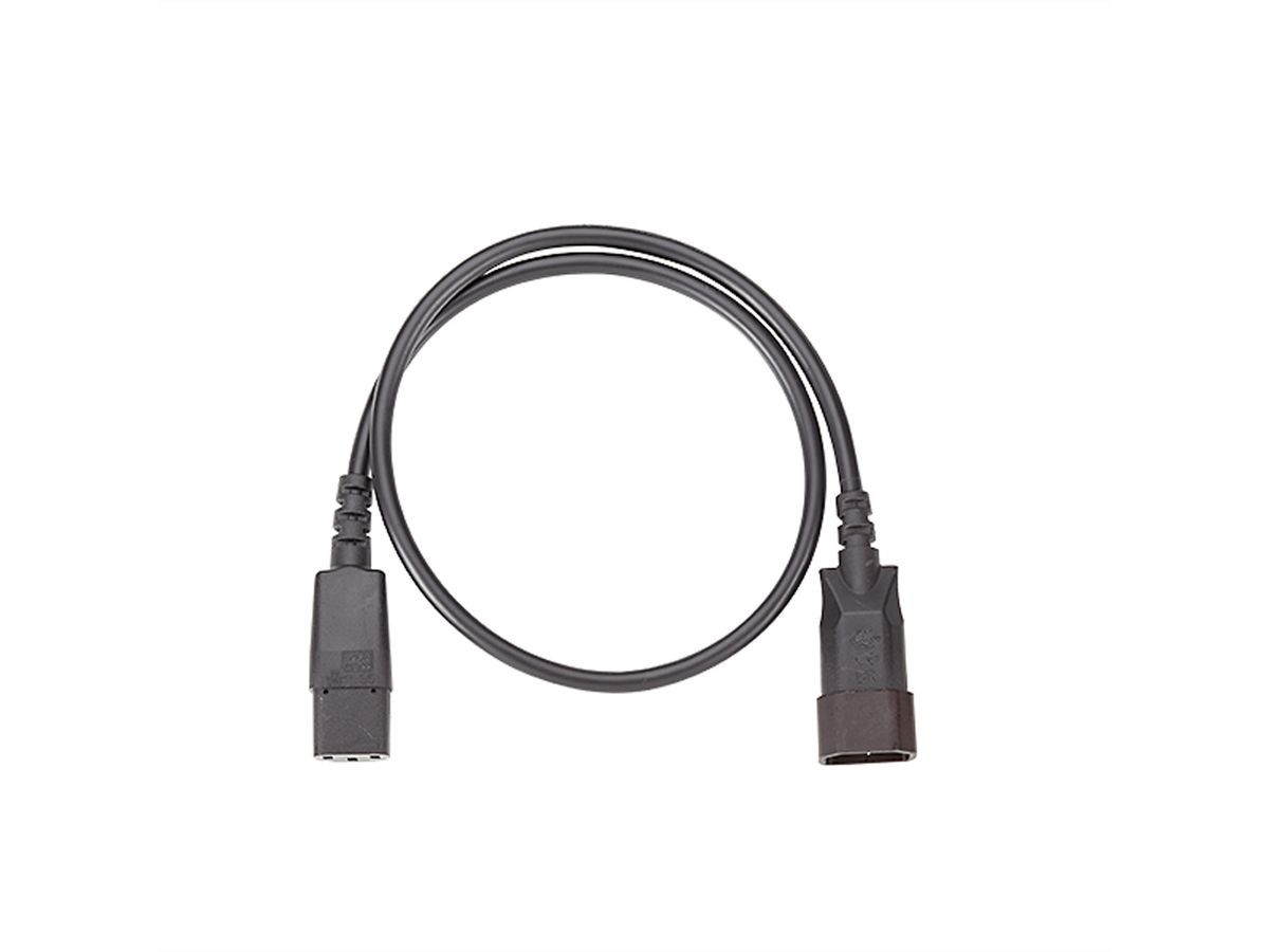 BACHMANN Verlängerung H05VV-F 3G1,0mm², L: 0,75m sw C13/C14