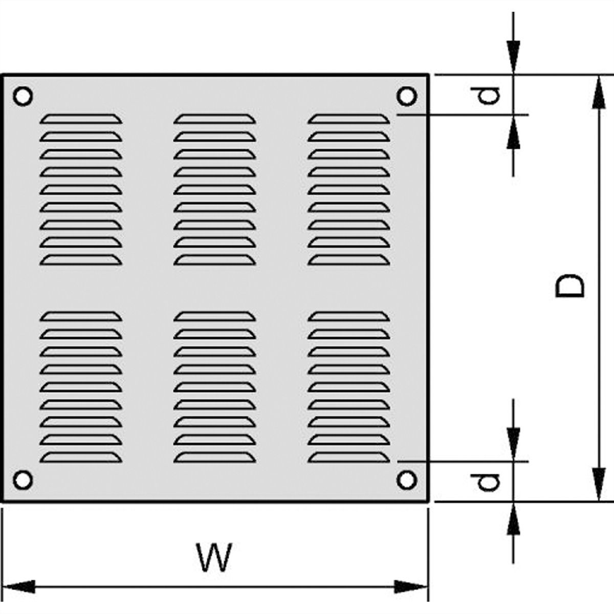SCHROFF Eurorack Top Cover Flush, Louvered , RAL 7021, 600W 600D