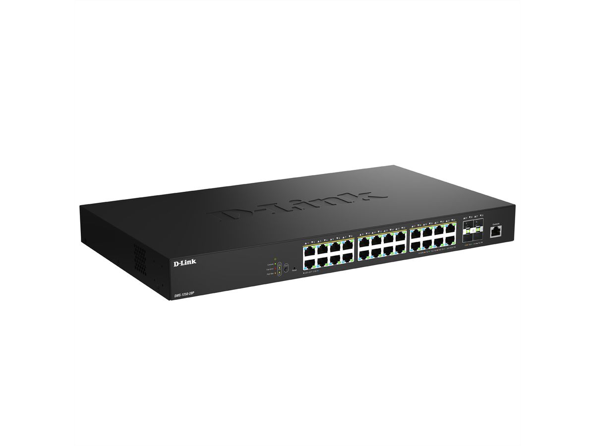 D-Link DMS-1250-28P/E 28-Port Switch PoE Multi-Gigabit Smart Managed