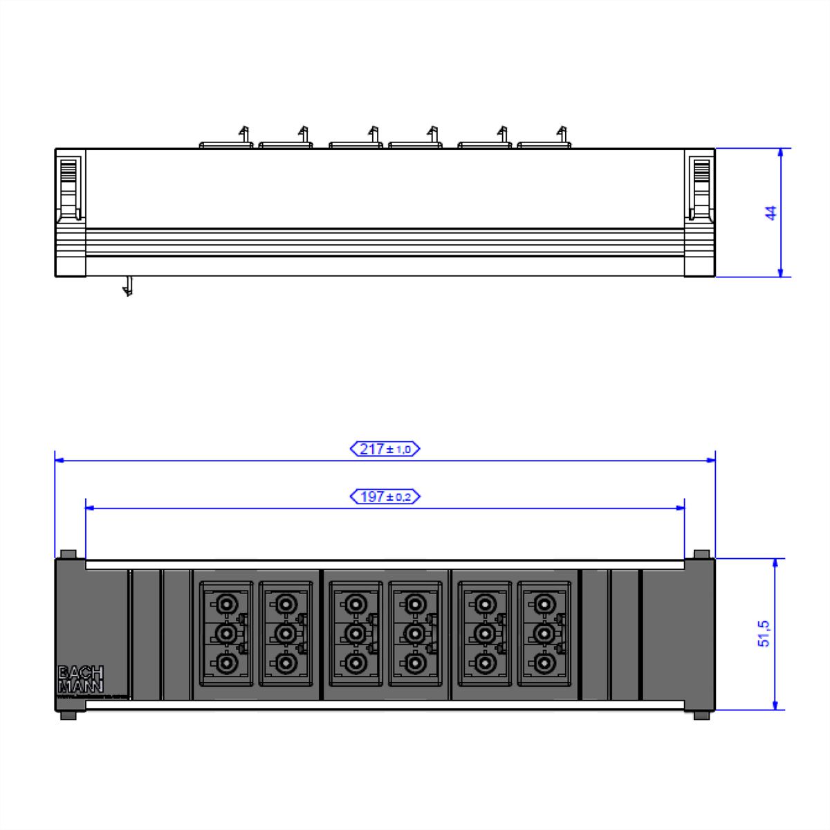 BACHMANN Consolidation Point 6xGST18, black current GST18