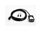 EXSYS EX-2311-2F USB 2.0 C - Stecker zu 1 x Seriell RS-232 1.8 Meter Kabel mit 9 Pin Buchse LED Anzeige