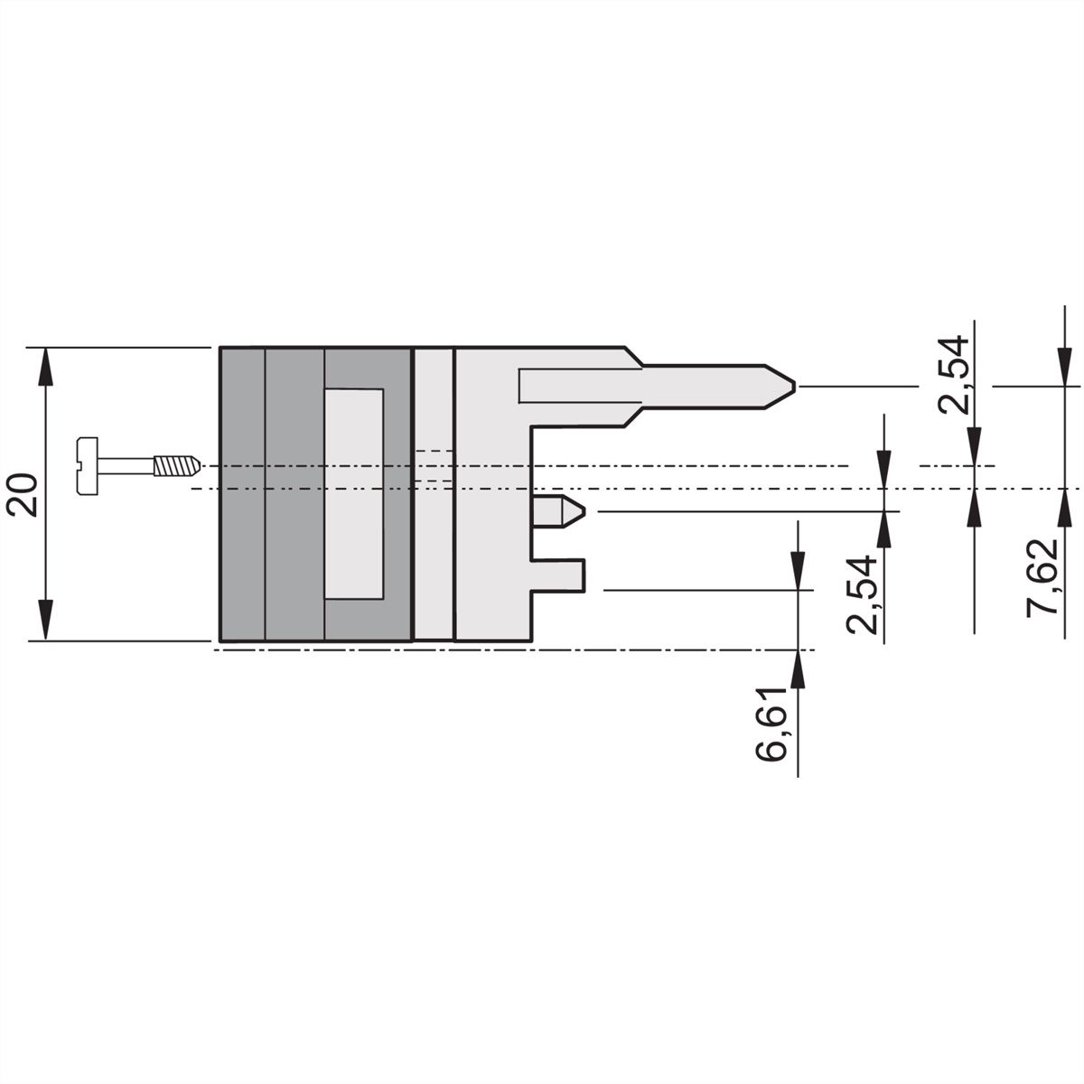 SCHROFF Inserter/Extractor Handle Type IET, Black Lever, Grey Button, Top, 10 pieces