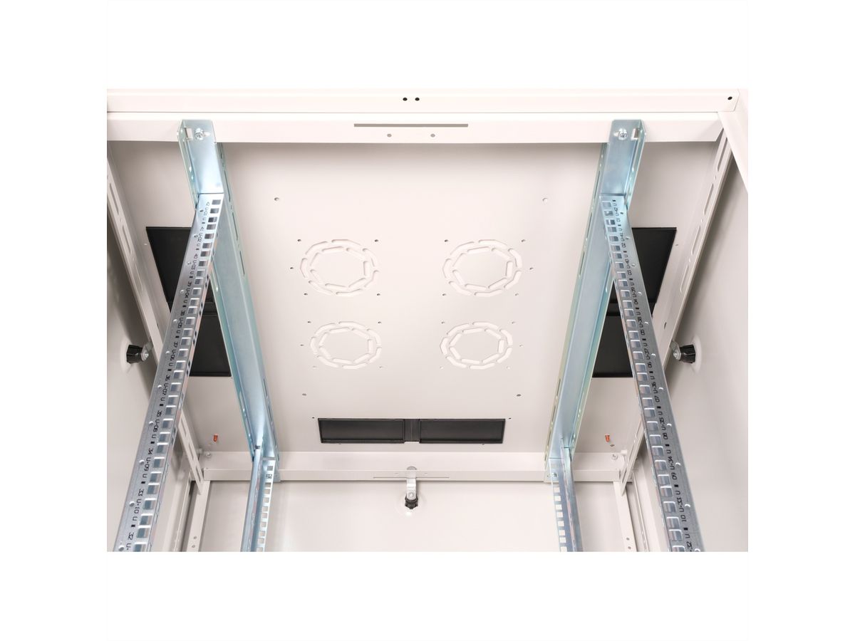 ROLINE 19-inch netwerkkast Basic 42 U, 800x800 BxD Glazen deur grijs