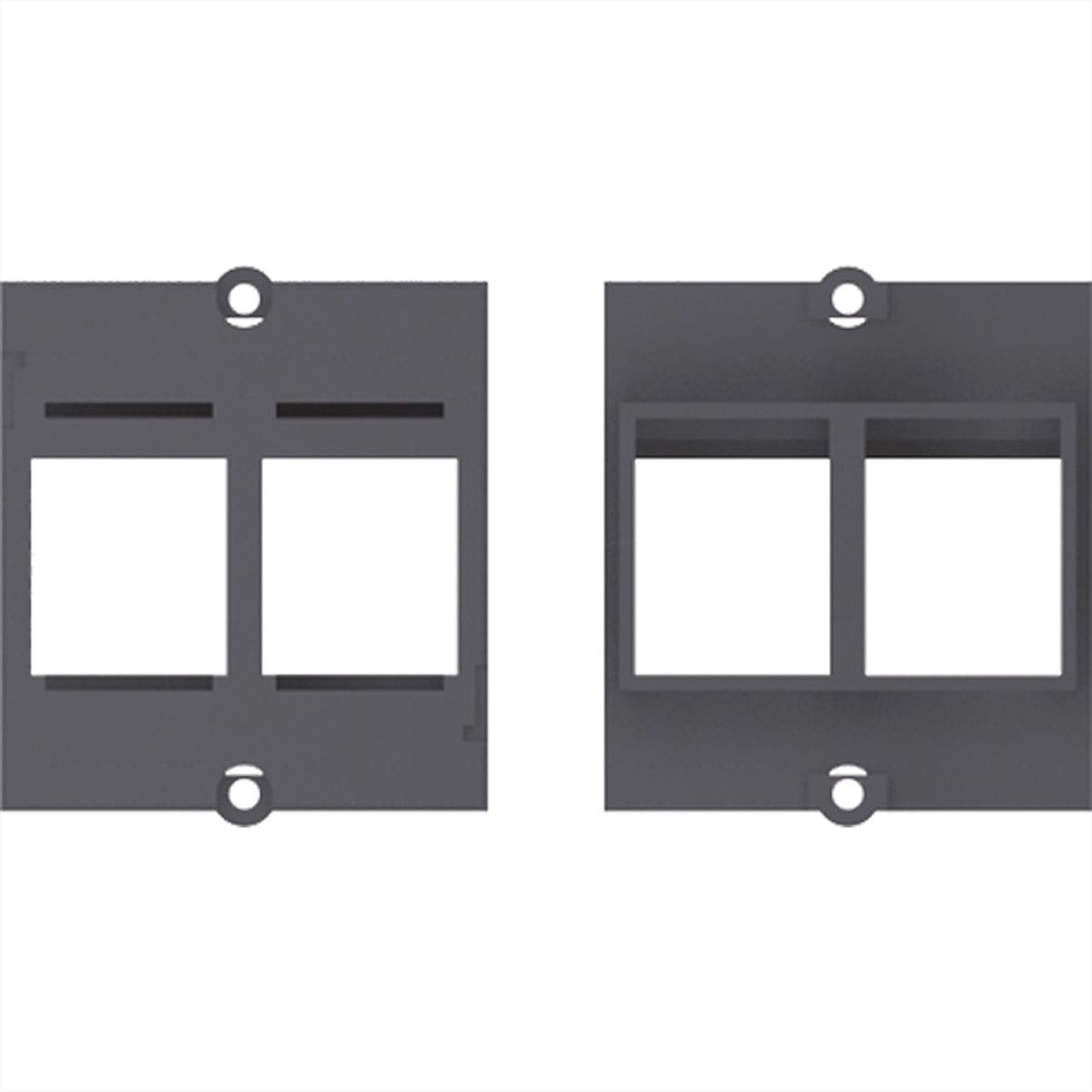 BACHMANN custom module frame 2x Keystone, black