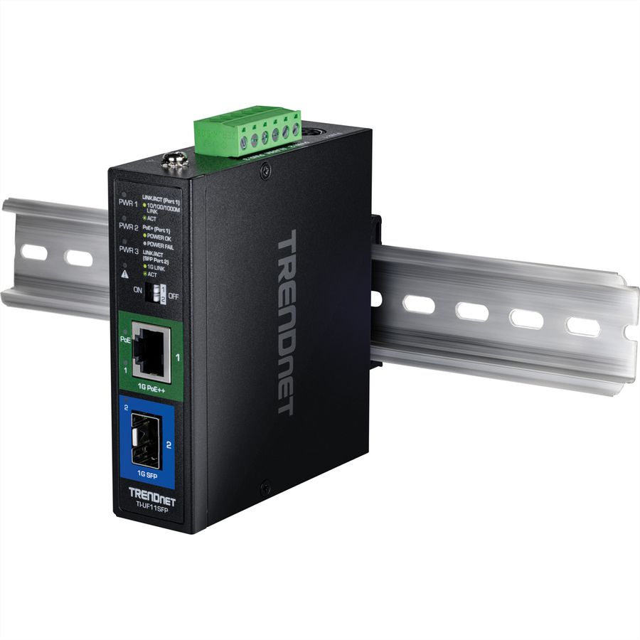 TRENDnet TI-UF11SFP Intern 1000Mbit/s Zwart netwerk media converter
