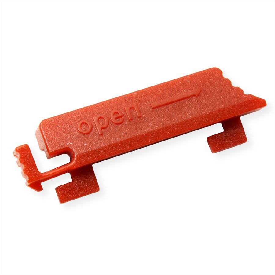 BACHMANN PDU locking clips, for C13 sockets, Set of 12, red