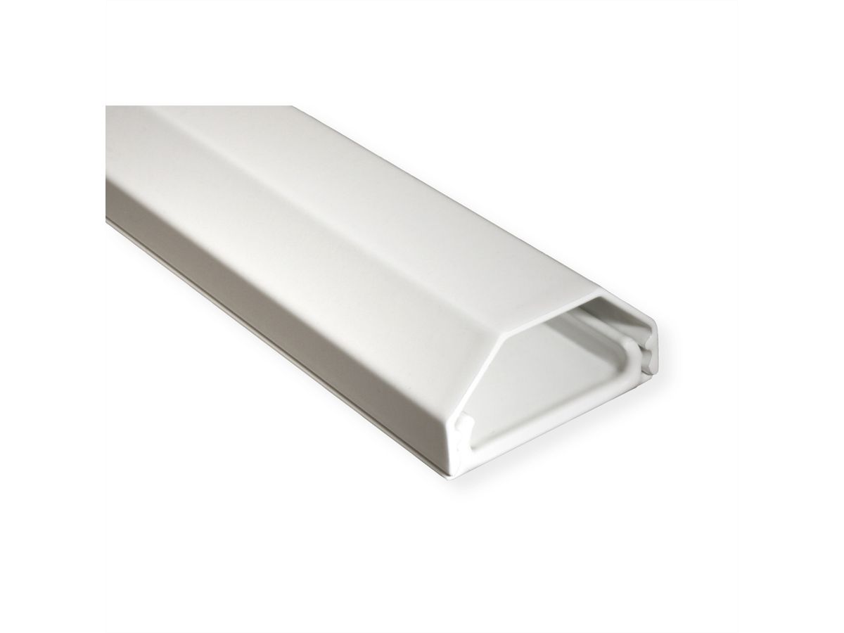ROLINE Cable Cover, Aluminium, 33x18mm, white, 1.1 m