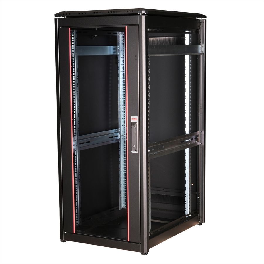 ROLINE 19-inch netwerkkast Pro 26 U, 600x800 BxD Glazen deur zwart