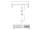 BACHMANN DESK2 3x geaard stopcontact 2xCAT6, 1xHDMI, 1xUSB 3.0, toevoerleiding GST18 0,2m, INOX