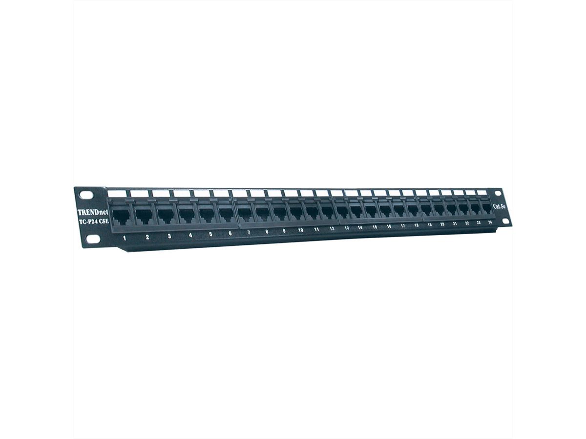 TRENDnet TC-P24C5E Patch Panel, 24-port Cat5/5e Unshielded