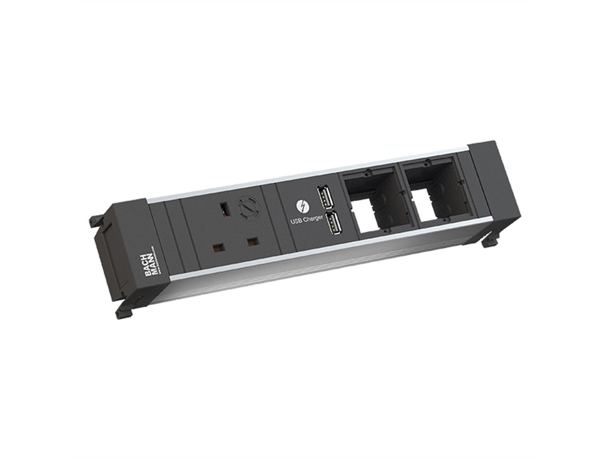 BACHMANN POWER FRAME 1xUK USB Chargr 2CM, Electricity 0.2m GST18 United Kingdom