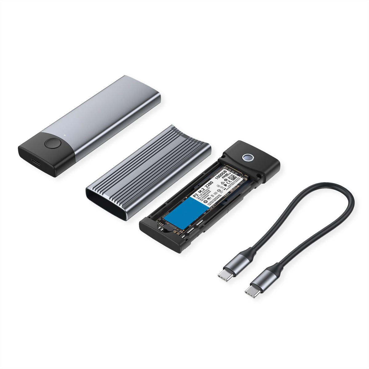 STANDARD External Type M.2 NVMe SSD Enclosure, USB 3.2 Gen 2x2 Type C