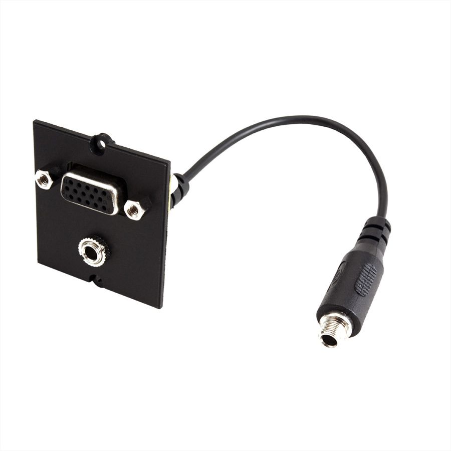 BACHMANN maatwerkmodule 1x VGA+ audio 3,5 mm stereo, zwart