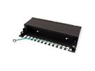 VALUE Keystone module houder, 12 Poorts, zwart