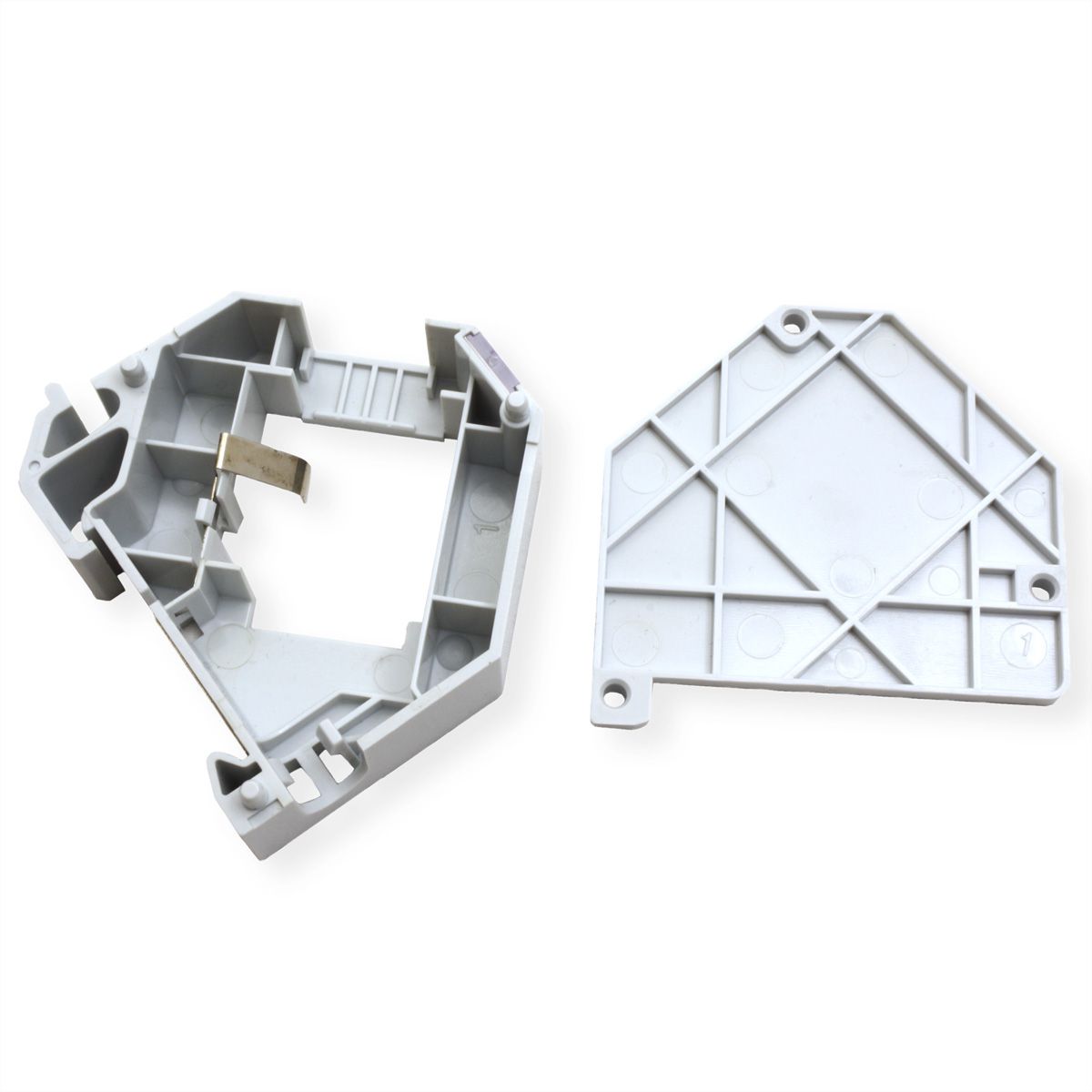 ROLINE Keystone Holder, empty, DIN-RAIL, 45°