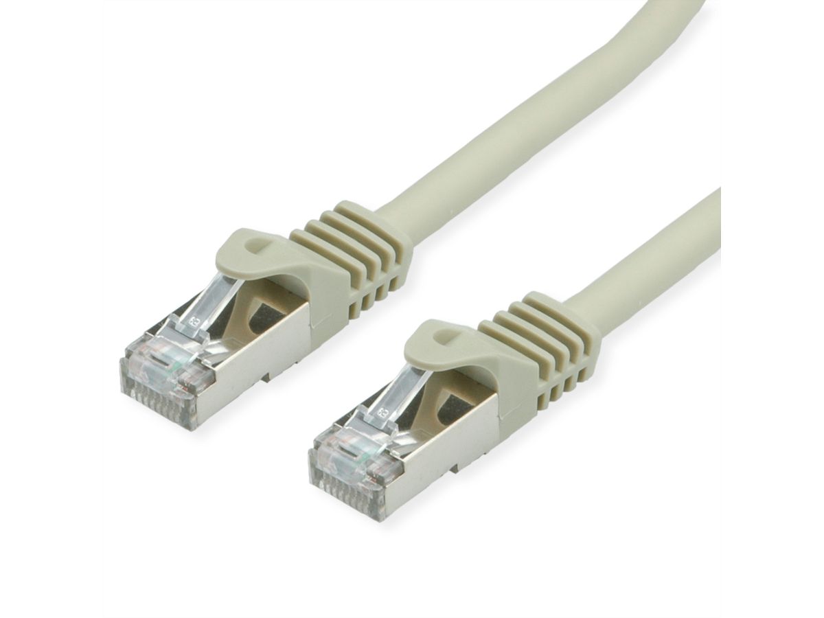 VALUE S/FTP Cable Cat.7, with RJ-45 connectors (500 MHz / Class EA), grey, 0.5 m