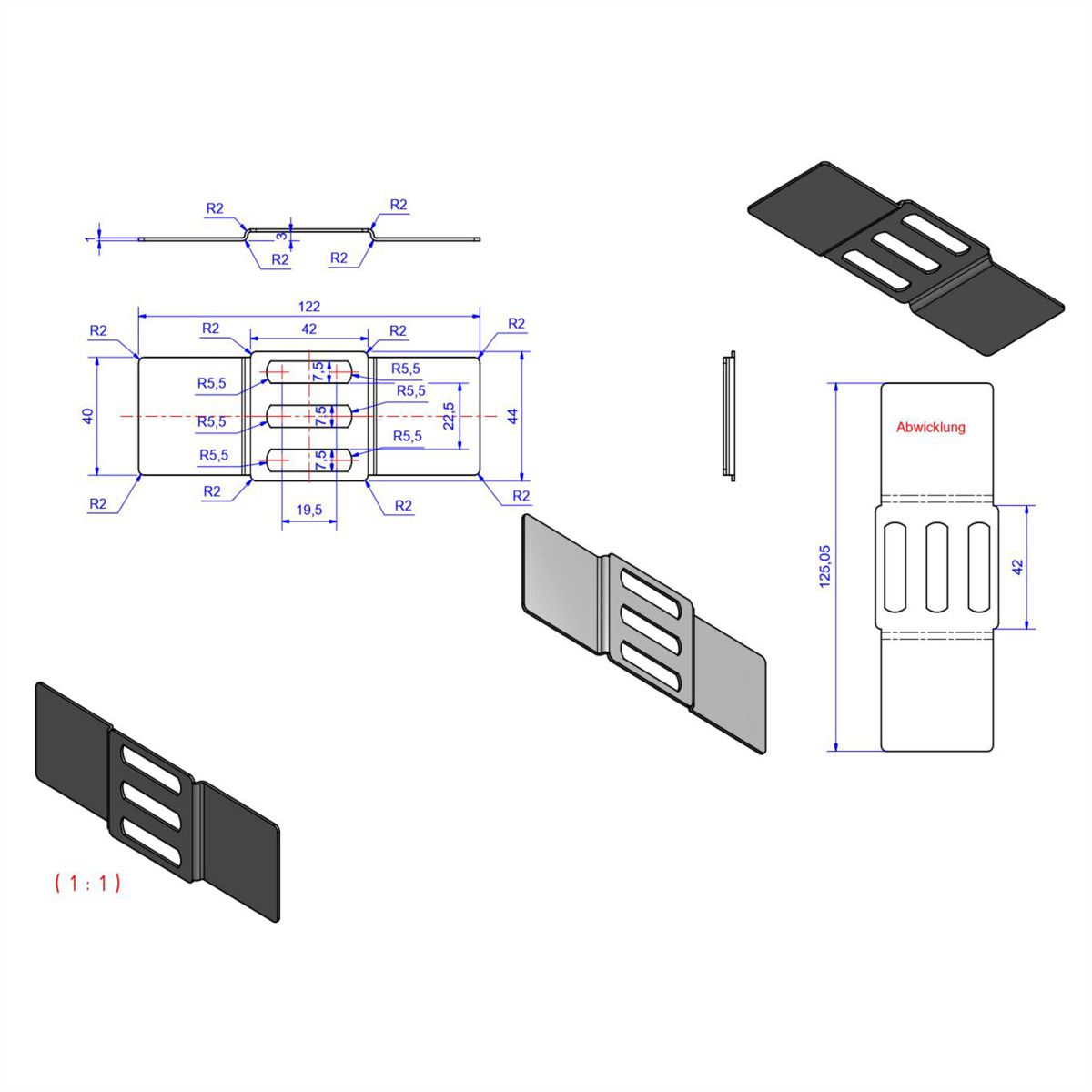 BACHMANN PDU Basic connection bracket, VM profile