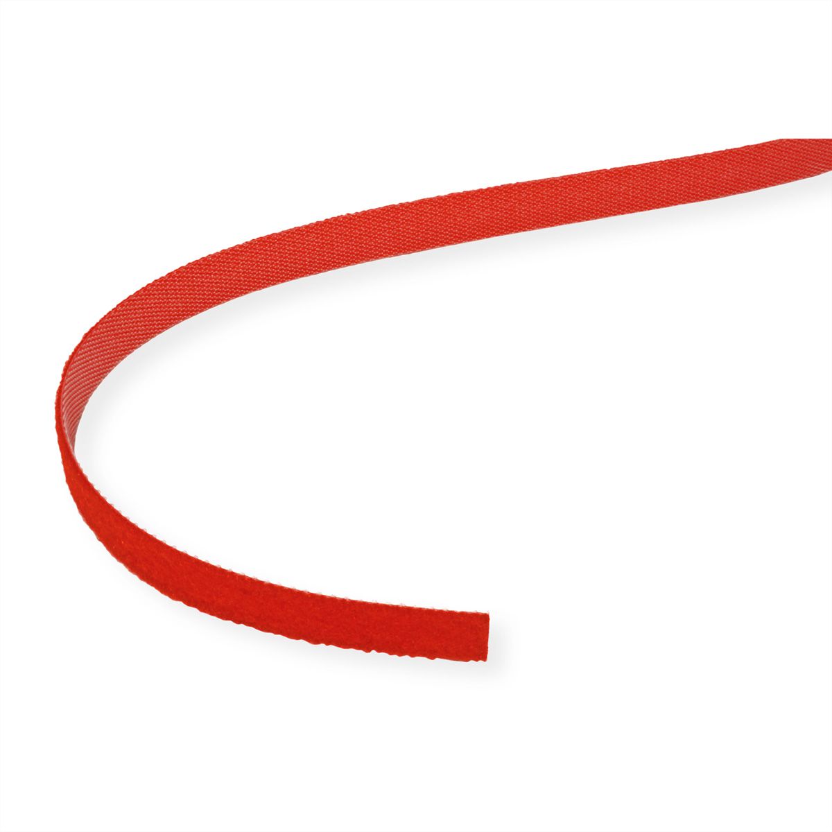 VALUE Klittenband op rol, 10mm, rood, 25 m