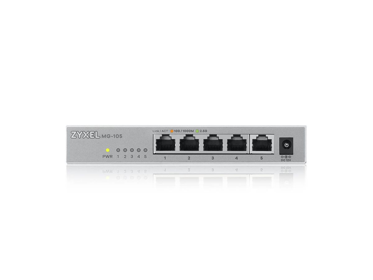 Zyxel MG-105 Unmanaged 2.5G Ethernet (100/1000/2500) Steel