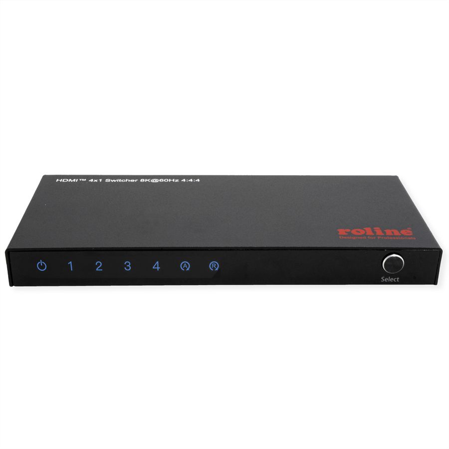 ROLINE HDMI Switch, 4x1, 8K60Hz, with Remote Control