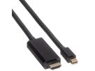ROLINE Mini DisplayPort Cable, Mini DP-UHDTV, M/M, zwart, 1 m