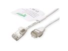 ROLINE GREEN U/FTP DataCenter Patch Cord Cat.6A (Class EA), LSOH, slim, white, 0.5 m