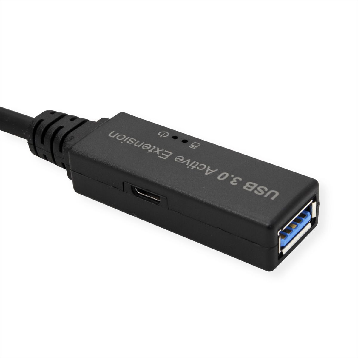 ROLINE USB 3.2 Gen 1 Actieve Repeater Kabel, Type A - C, zwart, 5 m
